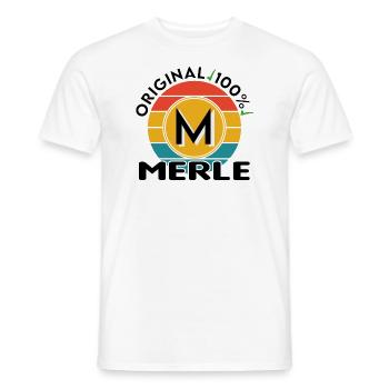 Merle - Männer T-Shirt - Weiß - Vorne - AI Model Male 178 dark (178cm)