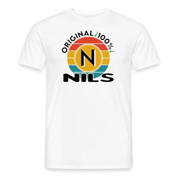 Nils - Männer T-Shirt - Weiß - Vorne - AI Model Male 178 dark (178cm)