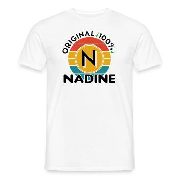 Nadine - Männer T-Shirt - Weiß - Vorne - AI Model Male 178 dark (178cm)