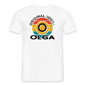 Olga - Männer T-Shirt - Weiß - Vorne - AI Model Male 178 dark (178cm)