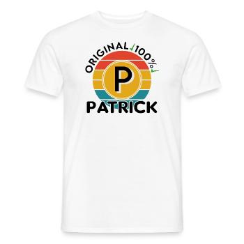 Patrick - Männer T-Shirt - Weiß - Vorne - AI Model Male 178 dark (178cm)