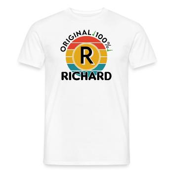 Richard - Männer T-Shirt - Weiß - Vorne - AI Model Male 178 dark (178cm)