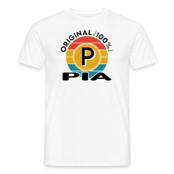 Pia - Männer T-Shirt - Weiß - Vorne - AI Model Male 178 dark (178cm)