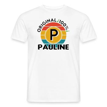 Pauline - Männer T-Shirt - Weiß - Vorne - AI Model Male 178 dark (178cm)