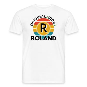 Roland - Männer T-Shirt - Weiß - Vorne - AI Model Male 178 dark (178cm)