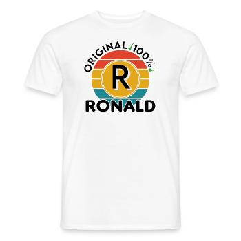Ronald - Männer T-Shirt - Weiß - Vorne - AI Model Male 178 dark (178cm)