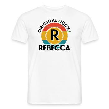 Rebecca - Männer T-Shirt - Weiß - Vorne - AI Model Male 178 dark (178cm)