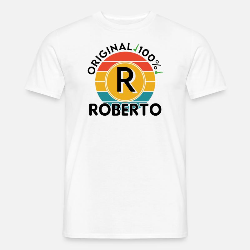 Roberto - Männer T-Shirt - Weiß