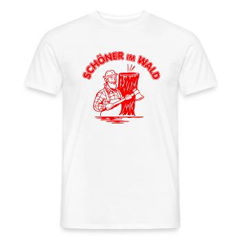 Frankenwaldshirts - Schöner im Wald - Männer T-Shirt - Weiß - Vorne - AI Model Male 178 dark (178cm)