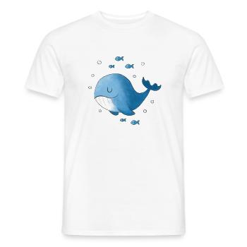 Wal - Männer T-Shirt - Weiß - Vorne - AI Model Male 178 dark (178cm)