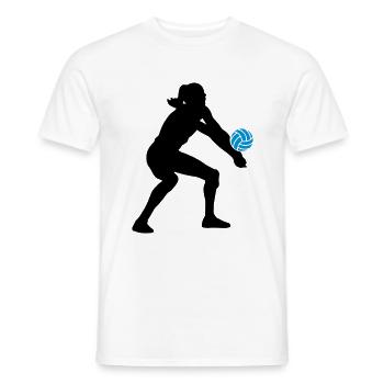 Volleyball Girl - Männer T-Shirt - Weiß - Vorne - AI Model Male 178 dark (178cm)