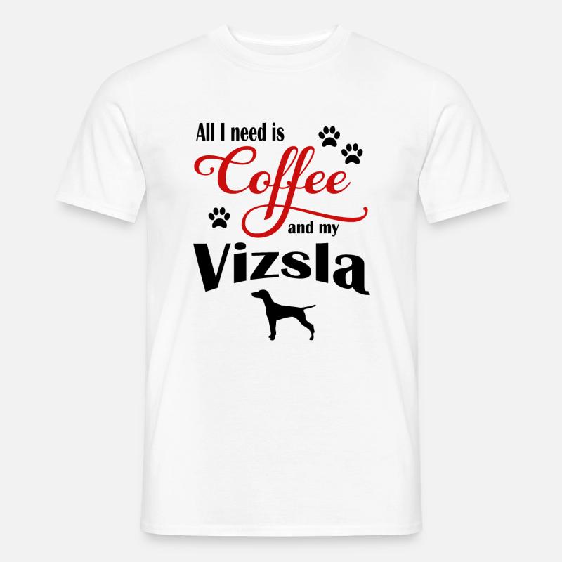 Vizsla Coffee - Männer T-Shirt - Weiß