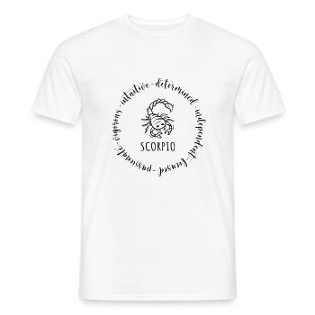 Scorpio - T-shirt homme - blanc - Devant - AI Model Male 178 dark (178cm)