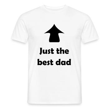 Tout simplement le meilleur père - T-shirt homme - blanc - Devant - AI Model Male 178 dark (178cm)
