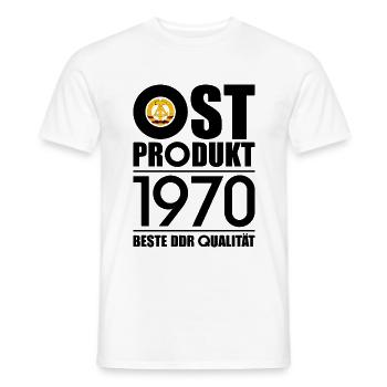 56. GEBURTSTAG OSSI OSTPRODUKT 1970 DDR - Männer T-Shirt - Weiß - Vorne - AI Model Male 178 dark (178cm)