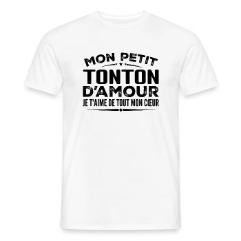 Geschenk Onkel der Liebe, ich liebe dich von ganzem Herzen - Männer T-Shirt - Weiß - Vorne - AI Model Male 178 dark (178cm)