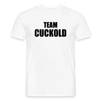 Team cuckold - Männer T-Shirt - Weiß - Vorne - AI Model Male 178 dark (178cm)