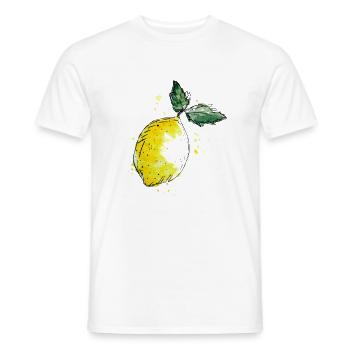 frais d'agrumes - T-shirt homme - blanc - Devant - AI Model Male 178 dark (178cm)