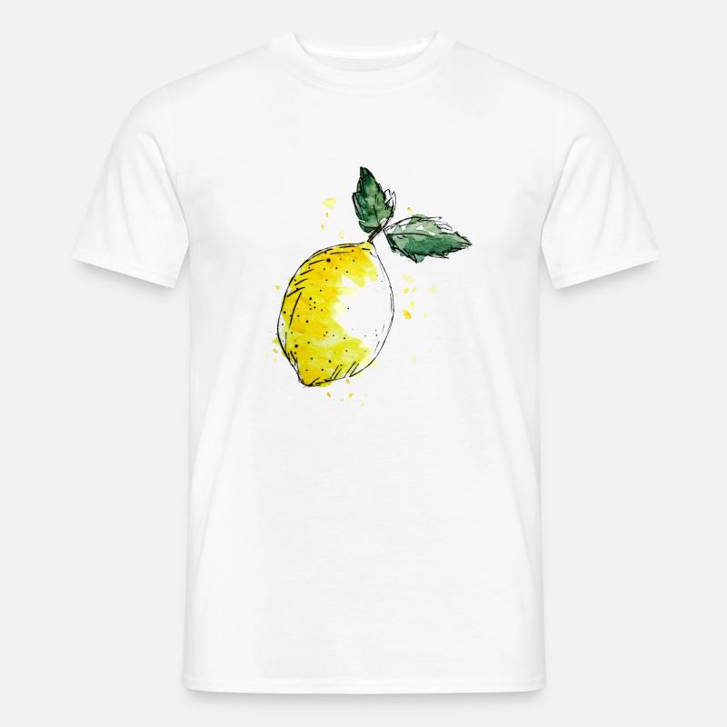 Zitrusfrisch - Männer T-Shirt - Weiß