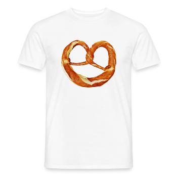 pain baguette broetchen crossaint Baecker pain bu - T-shirt homme - blanc - Devant - AI Model Male 178 dark (178cm)