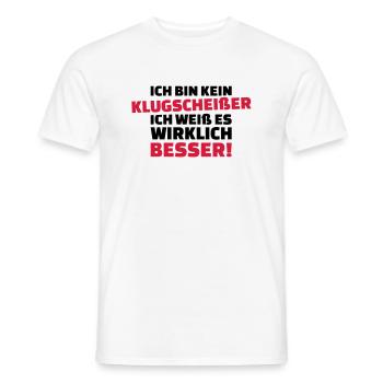Klugscheißer - Männer T-Shirt - Weiß - Vorne - AI Model Male 178 dark (178cm)