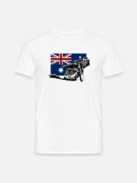 Speedway - Australia Flag - Männer T-Shirt - Weiß