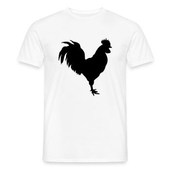 rooster - Men's T-Shirt - white - Front - AI Model Male 178 dark (178cm)