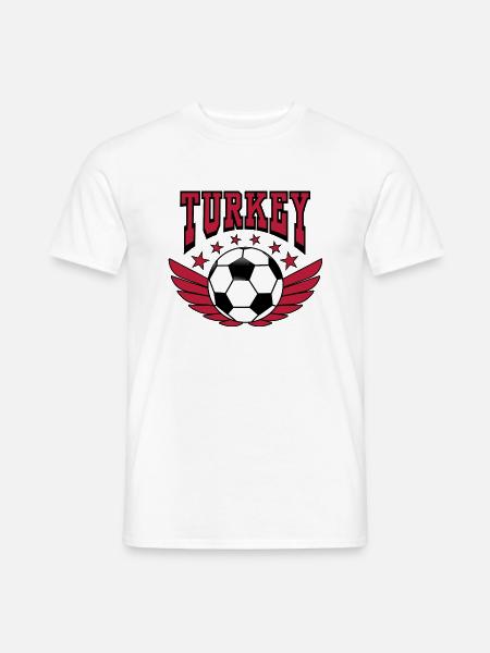 Maillot de Football Turquie Retro College Look Style - T-shirt homme - blanc