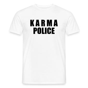 Karma police - T-shirt homme - blanc - Devant - AI Model Male 178 dark (178cm)