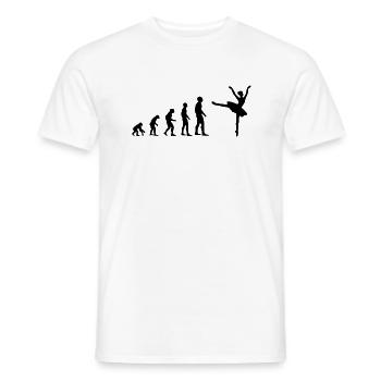 Ballerina Ballett Evolution - Männer T-Shirt - Weiß - Vorne - AI Model Male 178 dark (178cm)