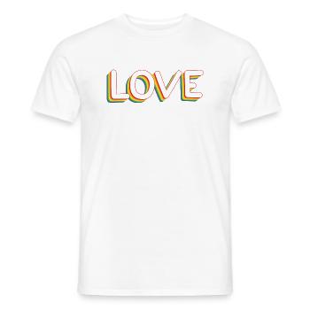 Love Rainbow - Men's T-Shirt - white - Front - AI Model Male 178 dark (178cm)