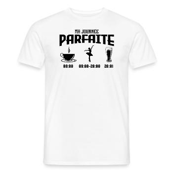 Ma journée parfaite Pole Dance - T-shirt homme - blanc - Devant - AI Model Male 178 dark (178cm)