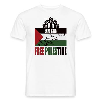Save Gaza Free Palestine - Männer T-Shirt - Weiß - Vorne - AI Model Male 178 dark (178cm)