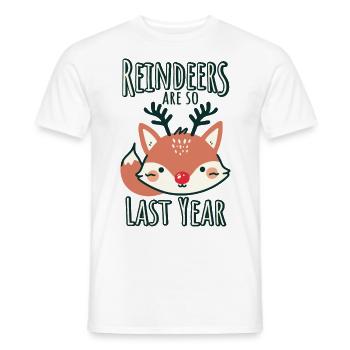 Fox Noël amusant dicton - T-shirt homme - blanc - Devant - AI Model Male 178 dark (178cm)