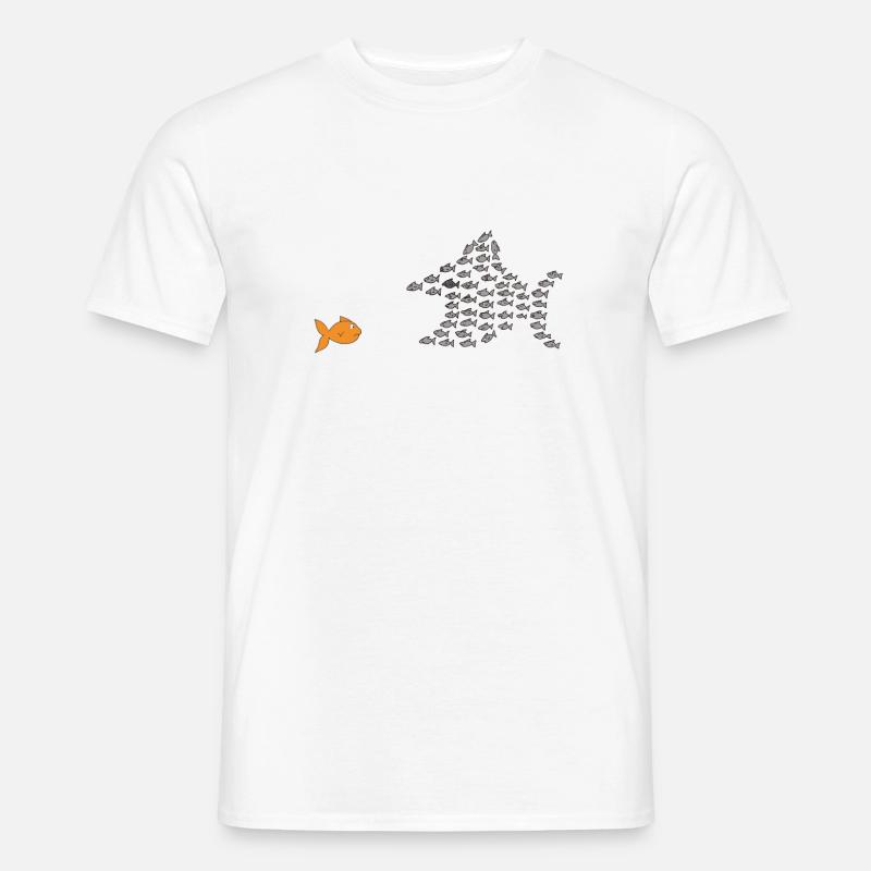 Fischschwarm - Männer T-Shirt - Weiß