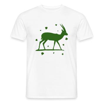 Deer - Forest, Nature, Animal Welfare - Men's T-Shirt - white - Front - AI Model Male 178 dark (178cm)