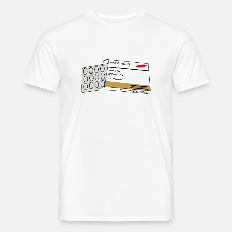 Happiness - Männer T-Shirt - Weiß