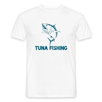 Angler - Angelsport - Thunfisch - Geschenk - Männer T-Shirt - Weiß - Vorne - AI Model Male 178 dark (178cm)