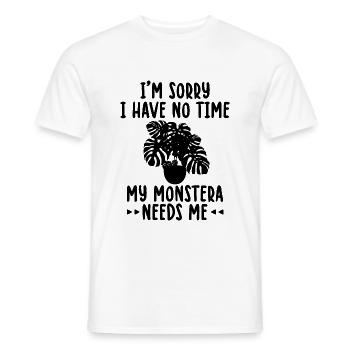Monstera lovers | Houseplants Gift Ideas - Men's T-Shirt - white - Front - AI Model Male 178 dark (178cm)