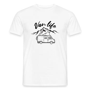 Van life - T-shirt homme - blanc - Devant - AI Model Male 178 dark (178cm)
