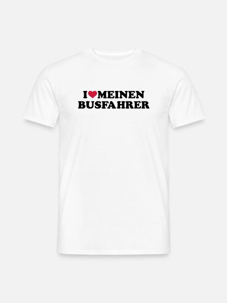 Busfahrer - Männer T-Shirt - Weiß