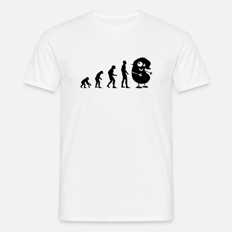 Evolution - die Bohne - Männer T-Shirt - Weiß