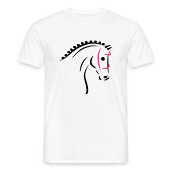 Sports Horse - Men's T-Shirt - white - Front - AI Model Male 178 dark (178cm)