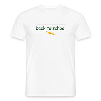 Schule - Männer T-Shirt - Weiß - Vorne - AI Model Male 178 dark (178cm)
