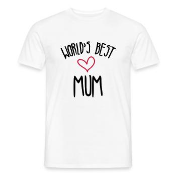 Mum / Mom / Baby / Mummy / Mother's day / Birth - Men's T-Shirt - white - Front - AI Model Male 178 dark (178cm)