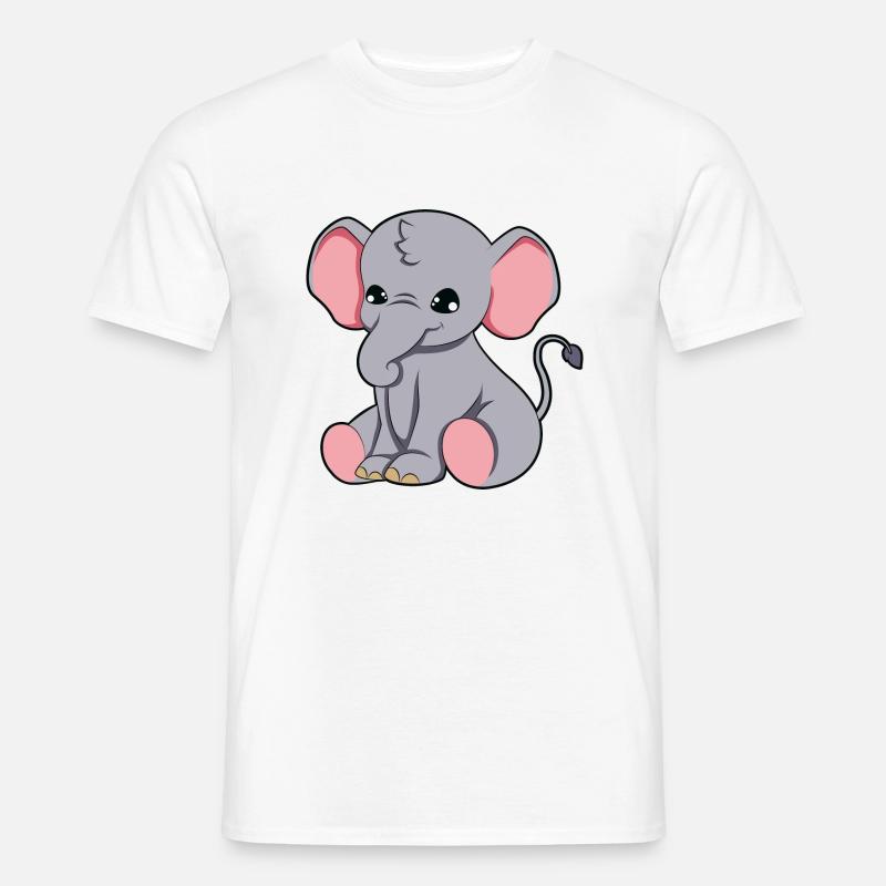 Elefant - Männer T-Shirt - Weiß