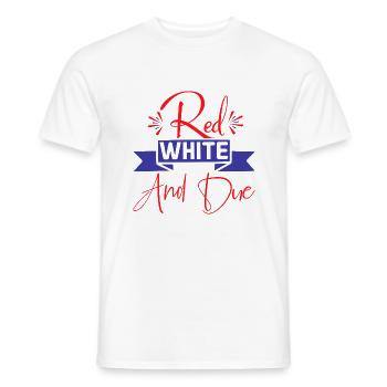 Red white and due - Men's T-Shirt - white - Front - AI Model Male 178 dark (178cm)