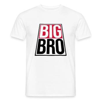Frères et sœurs Big Bro Logo - T-shirt homme - blanc - Devant - AI Model Male 178 dark (178cm)