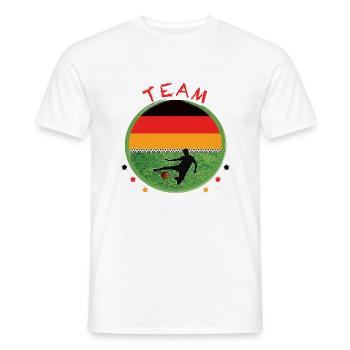 Fussball Team Deutschland Germany - Männer T-Shirt - Weiß - Vorne - AI Model Male 178 dark (178cm)