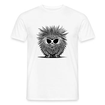 Stachelschwein Sonnenbrille süß Tiere Tier Natur 9 - Männer T-Shirt - Weiß - Vorne - AI Model Male 178 dark (178cm)